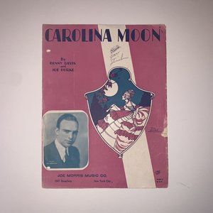 Carolina Moon 1928 Vintage Sheet Music Joe Morris Music Davis & Burke‎ Piano